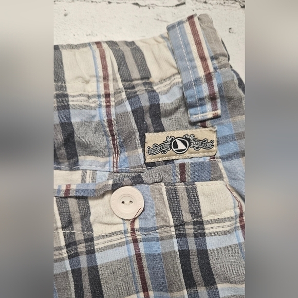 H-Head Company Blue & White Plaid Causal Shorts - Picture 5 of 9